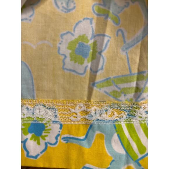 Lilly Pulitzer Les Monkey Print Yellow Skirt Size 6 Vintage White label - Picture 7 of 11